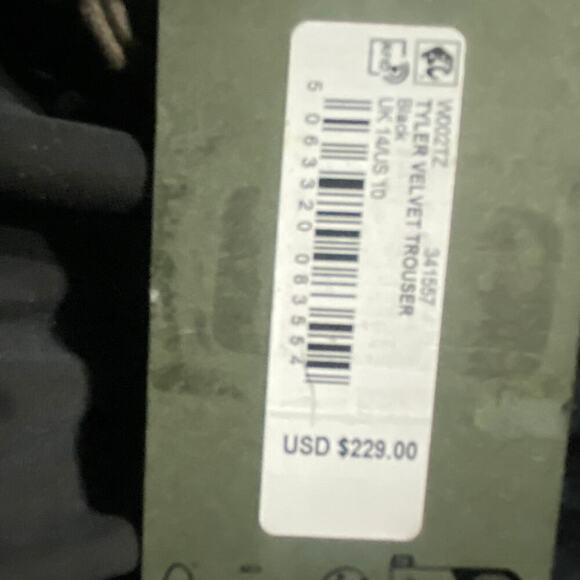 ALLSAINTS Tyler Leg Velvet Pants Size US 10/ UK 14 - Picture 5 of 6